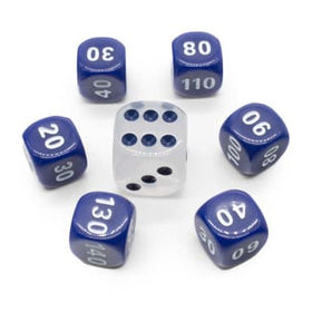 Battle Stadium Dice set of 6 Plus Bonus Die - Blue