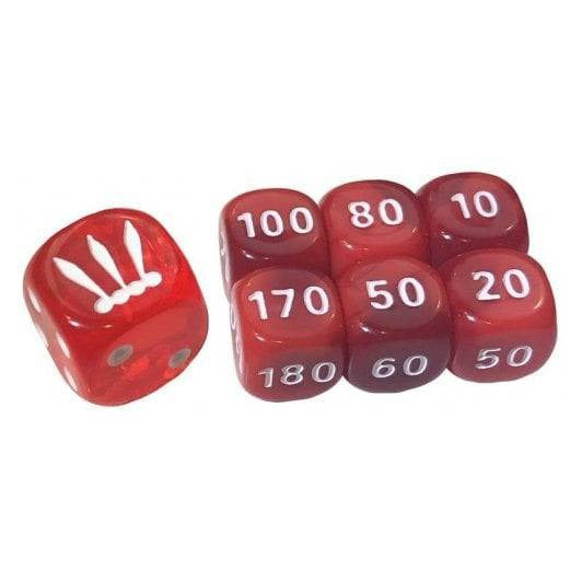 Battle Styles Dice set of 6 Plus Bonus Die - Red