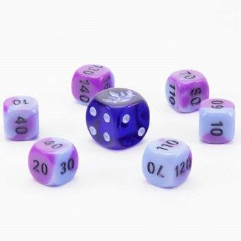 Chilling Reign Dice set of 6 Plus Bonus Die - Purple - Lockett Labs UK