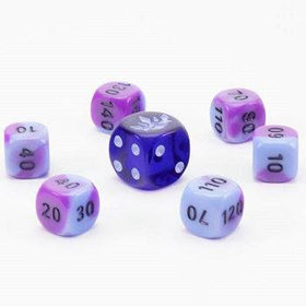 Chilling Reign Dice set of 6 Plus Bonus Die - Purple - Lockett Labs UK