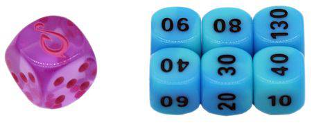Evolving Skies Purple & Blue Dice Set of 6 Plus Bonus Die - Lockett Labs UK