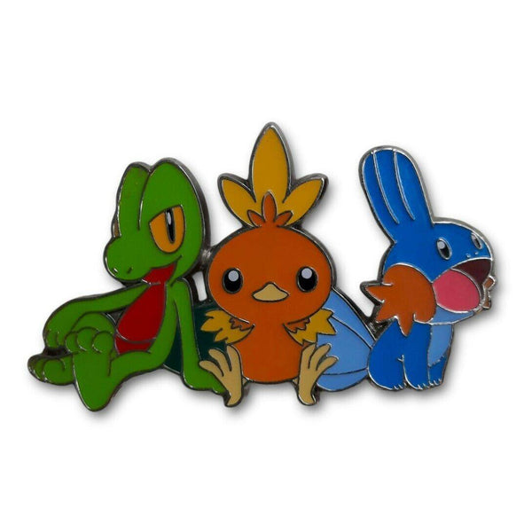 Hoenn Trio Treecko Torchic Mudkip Pin Badge