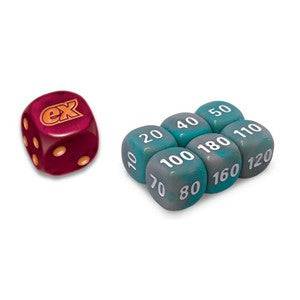 Obsidian Flames Dice set of 6 Plus Bonus Die - Lockett Labs UK