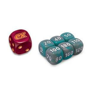 Obsidian Flames Dice set of 6 Plus Bonus Die