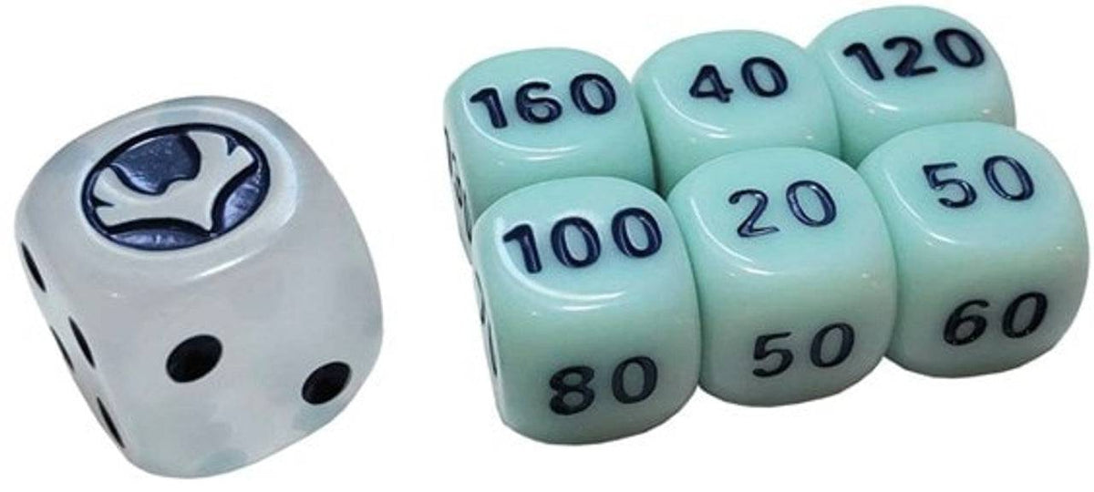 Silver Tempest Dice set of 6 Plus Bonus Die - Lockett Labs UK