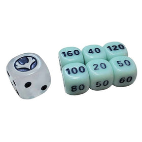 Silver Tempest Dice set of 6 Plus Bonus Die