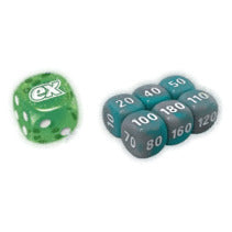 Temporal Forces Dice set of 6 Plus Bonus Die - Iron Leaves
