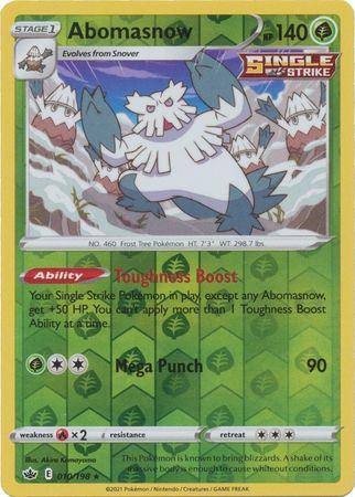 Abomasnow : CHILLING REIGN (Reverse holo) - 010/198