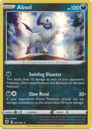 Absol : ASTRAL RADIANCE (Holo) - 097/189 - Lockett Labs UK