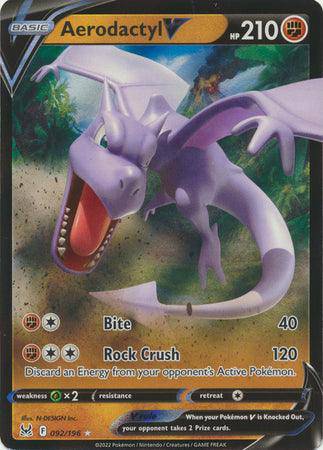 Aerodactyl V : LOST ORIGIN - 092/196 - Lockett Labs UK