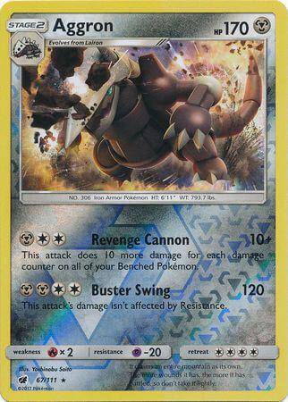 Aggron : CRIMSON INVASION (Reverse holo) - 67/111 - Lockett Labs UK
