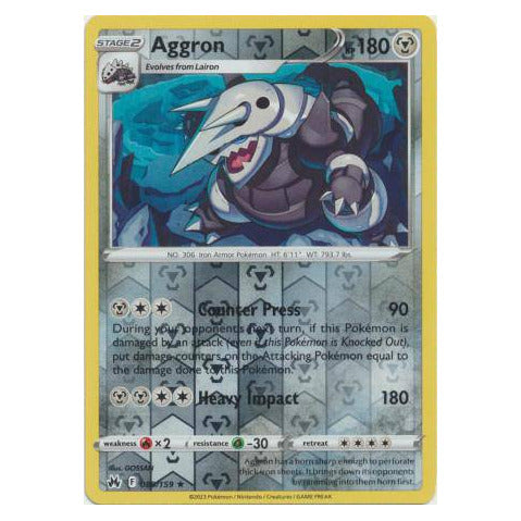 Aggron : CROWN ZENITH (Reverse holo) - 089/159