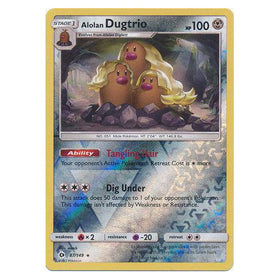 Alolan Dugtrio : SUN & MOON BASE (Reverse holo) - 87/149