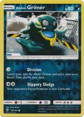 Alolan Grimer : BURNING SHADOWS (Reverse holo) - 83/147 - Lockett Labs UK