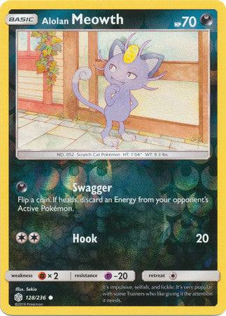 Alolan Meowth : COSMIC ECLIPSE (Reverse holo) - 128/236