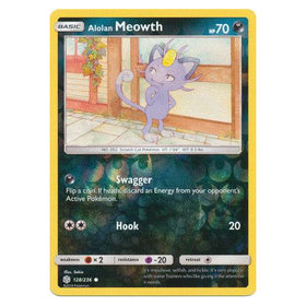 Alolan Meowth : COSMIC ECLIPSE (Reverse holo) - 128/236