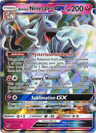 Alolan Ninetales GX : LOST THUNDER - 132/214 - Lockett Labs UK
