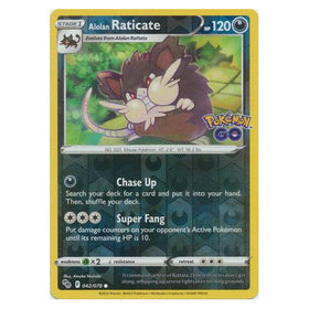 Alolan Raticate : POKEMON GO! (Reverse holo) - 042/078