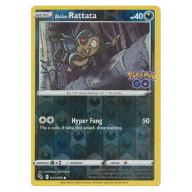 Alolan Rattata : POKEMON GO! (Reverse holo) - 041/078