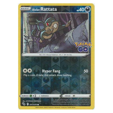 Alolan Rattata : POKEMON GO! (Reverse holo) - 041/078