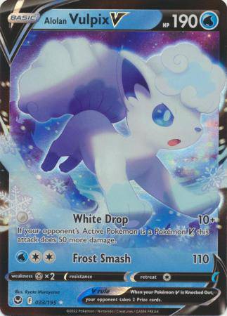 Alolan Vulpix V : SILVER TEMPEST - 033/195 - Lockett Labs UK