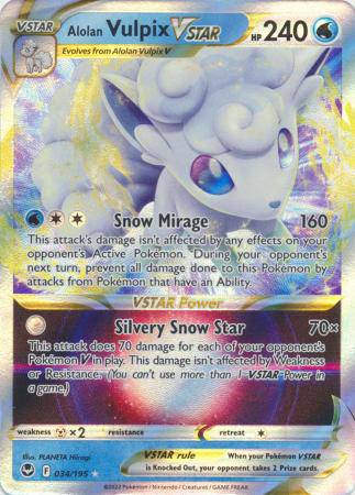 Alolan Vulpix VSTAR : SILVER TEMPEST - 034/195