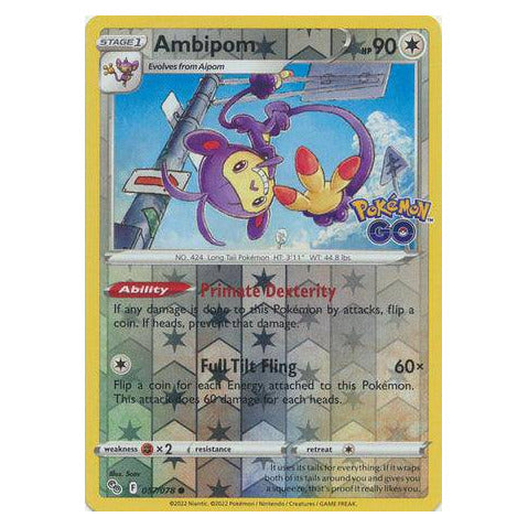 Ambipom : POKEMON GO! (Reverse holo) - 057/078