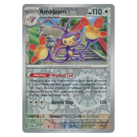 Ambipom : TWILIGHT MASQUERADE (Reverse holo) - 138/167