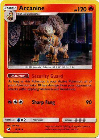 Arcanine : DETECTIVE PIKACHU (Holo) - 6/18 - Lockett Labs UK