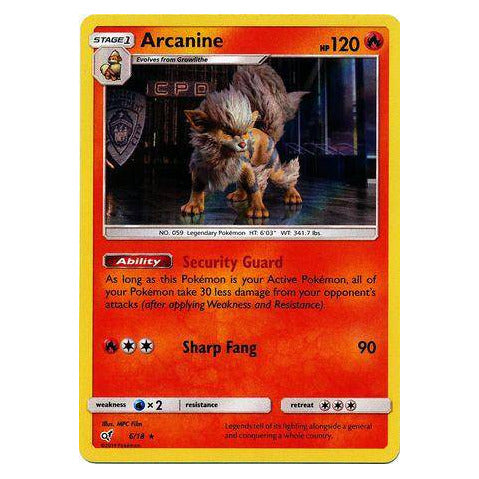 Arcanine : DETECTIVE PIKACHU (Holo) - 6/18