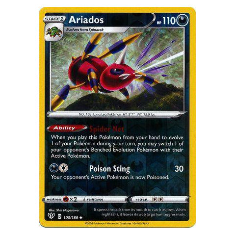 Ariados : DARKNESS ABLAZE (Reverse holo) - 103/189