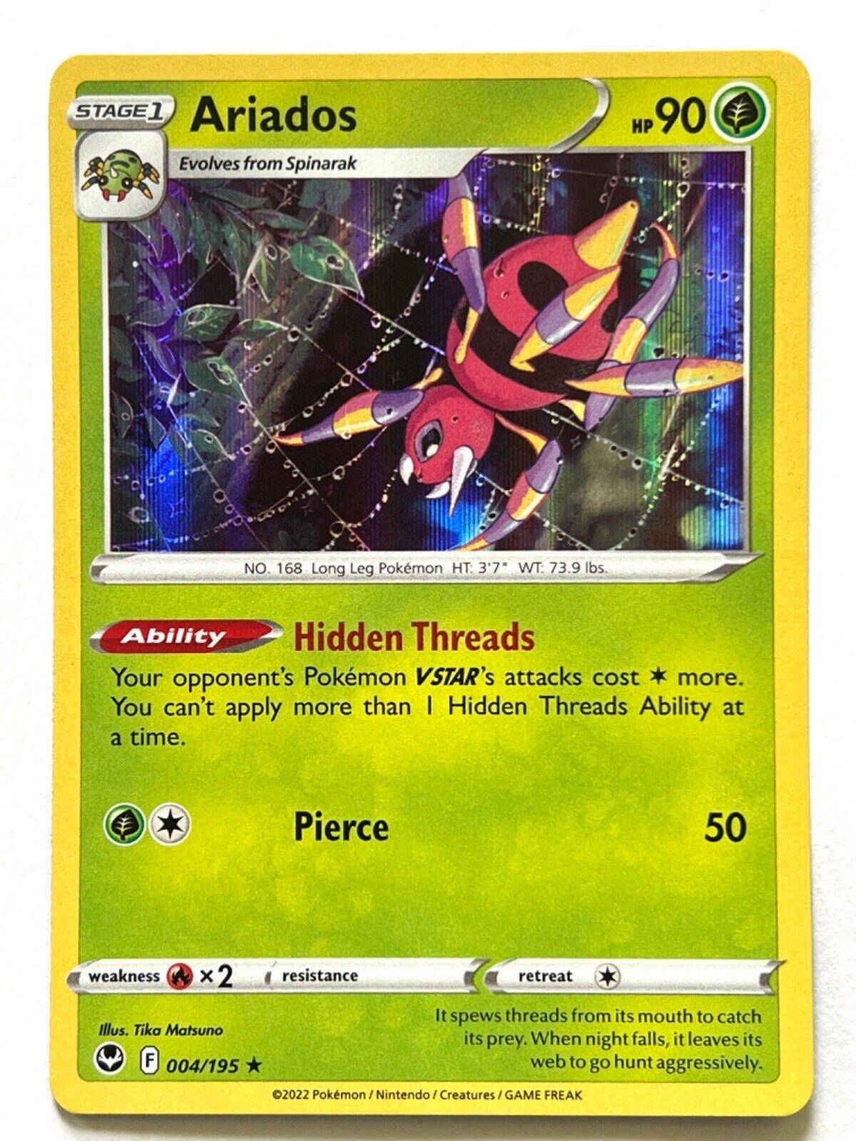 Ariados : SILVER TEMPEST (Holo) - 004/195 - Lockett Labs UK