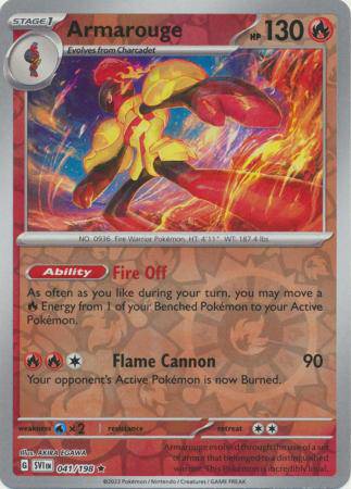 Armarouge : SCARLET & VIOLET BASE (Reverse holo) - 041/198