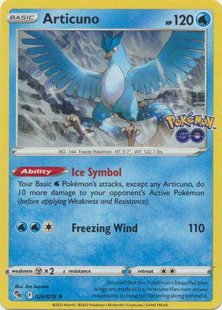 Articuno : POKEMON GO! (Holo) - 024/078 - Lockett Labs UK