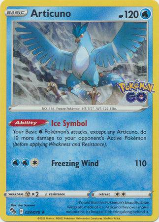 Articuno : POKEMON GO! (Holo) - 024/078