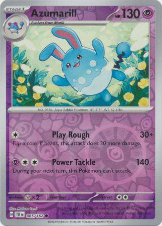 Azumarill : TEMPORAL FORCES (Reverse holo) - 065/162