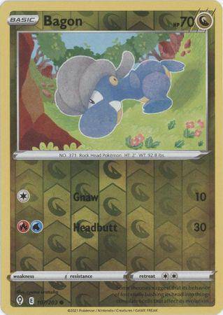 Bagon : EVOLVING SKIES (Reverse holo) - 107/203 - Lockett Labs UK