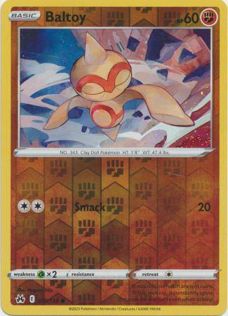 Baltoy : CROWN ZENITH (Reverse holo) - 070/159 - Lockett Labs UK