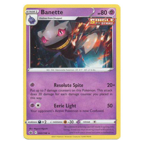 Banette : CHILLING REIGN - 063/198