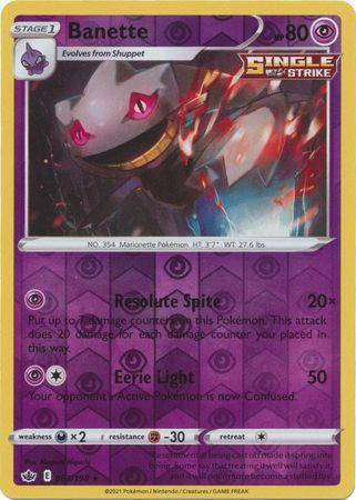 Banette : CHILLING REIGN (Reverse holo) - 063/198