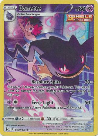 Banette : LOST ORIGIN - TG07/TG30 - Lockett Labs UK