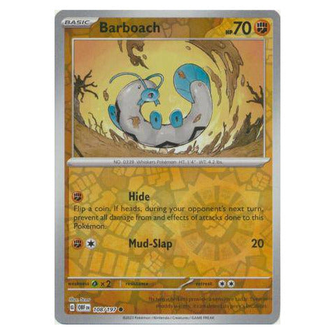 Barboach : OBSIDIAN FLAMES (Reverse holo) - 108/197