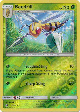 Beedrill : CRIMSON INVASION (Reverse holo) - 3/111