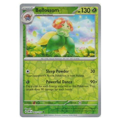 Bellossom : OBSIDIAN FLAMES (Reverse holo) - 003/197