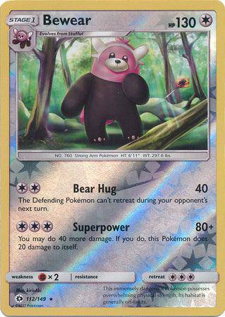 Bewear : SUN & MOON BASE  (Reverse holo) - 112/149 - Lockett Labs UK
