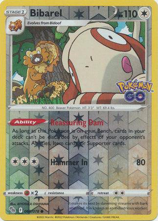 Bibarel : POKEMON GO! (Reverse holo) - 060/078 - Lockett Labs UK