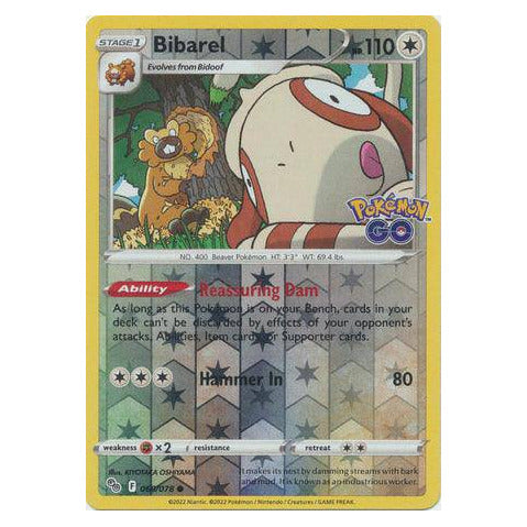 Bibarel : POKEMON GO! (Reverse holo) - 060/078
