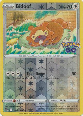 Bidoof : POKEMON GO! (Reverse holo) - 059/078