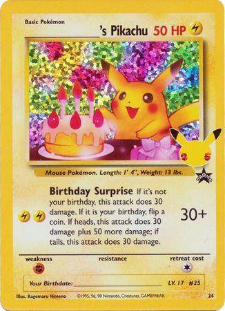 Birthday Pikachu : CELEBRATIONS - 24 - Lockett Labs UK