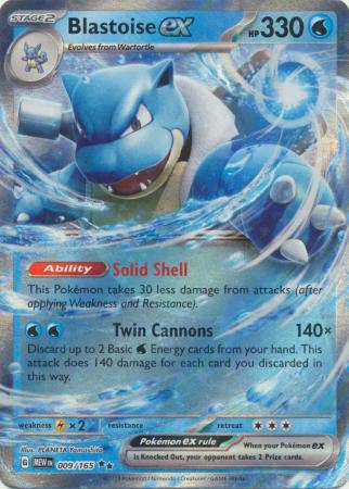 Blastoise ex : 151 - 009/165